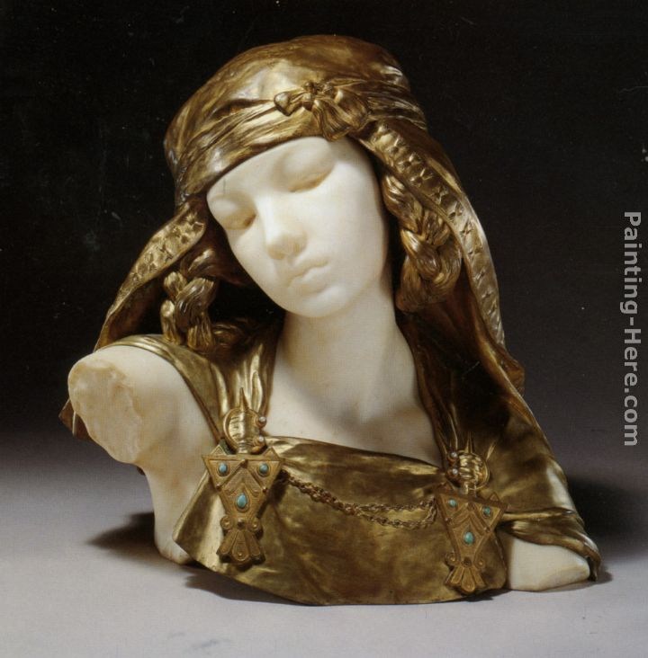 Louis-Ernest Barrias Bust of a Young Girl